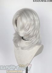Kimetsu no Yaiba Demon Slayer Uzui Tengen/ Rui silver layered medium length cosplay wig
