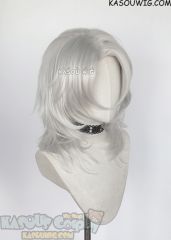 Kimetsu no Yaiba Demon Slayer Uzui Tengen/ Rui silver layered medium length cosplay wig