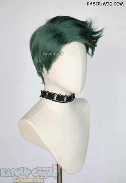 JOJO JoJo's Bizarre Adventure Rohan Kishibe green undercut wig