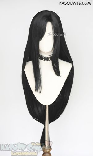 FFVII FF7 Tifa Lockhart 110cm long straight natural black wig