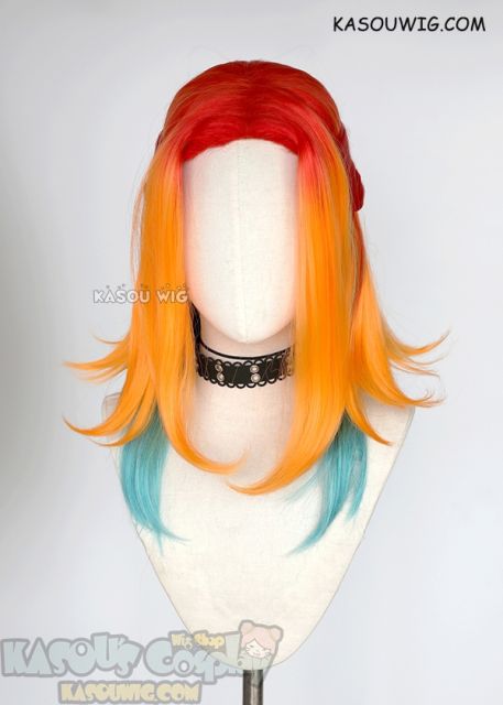 League of Legends Star Guardian Neeko multi-colors ombre wig