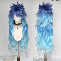 Twisted-Wonderland Idia Shroud 110cm/43.3'' blue ombre layered wig