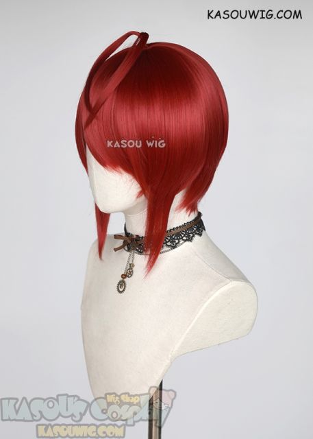 Twisted Wonderland Riddle Rosehearts short red wig