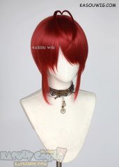 Twisted Wonderland Riddle Rosehearts short red wig