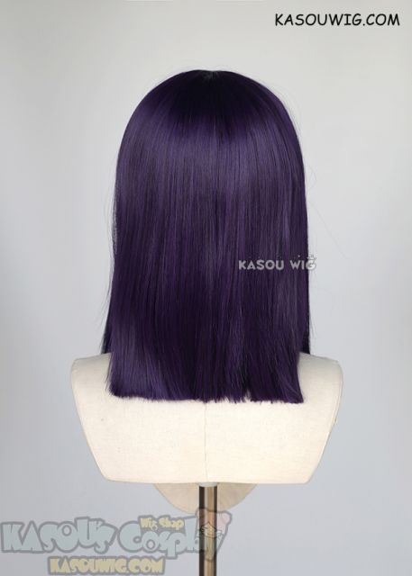 Lace Front>> Teen Titans Raven medium length blackish purple wig . 42cm