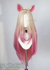League of Legends Ahri The Baddest More versions blonde pink ombre wig
