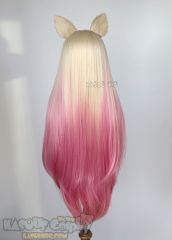 League of Legends Ahri The Baddest More versions blonde pink ombre wig