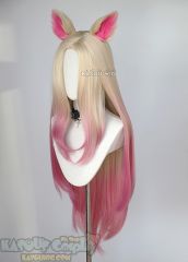 League of Legends Ahri The Baddest More versions blonde pink ombre wig