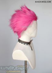 Lace Front>>Deep Pink all back spiky synthetic cosplay wig LFS-1/KA035