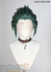 Lace Front>> Dark Olive Green all back spiky synthetic cosplay wig LFS-1/KA065