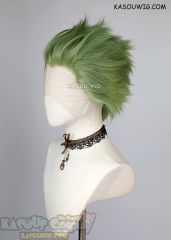 Lace Front>> Moss Green all back spiky synthetic wig LFS-1/ KA061