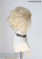 Lace Front>> Light Blonde all back spiky synthetic cosplay wig LFS-1/KA006