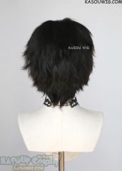 S-1 / KA031A>>31cm / 12.2" short natural black layered wig, easy to style,Hiperlon fiber