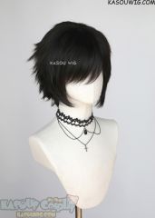 S-1 / KA031A>>31cm / 12.2" short natural black layered wig, easy to style,Hiperlon fiber