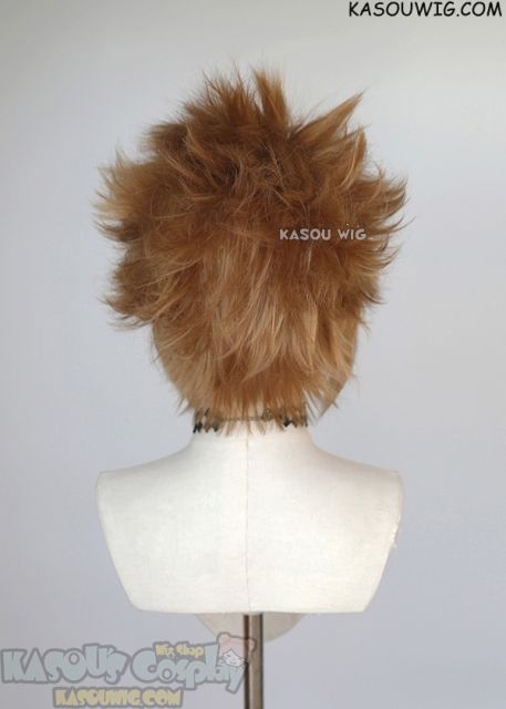 S-5 KA023 31cm / 12.2" short caramel spiky layered cosplay wig