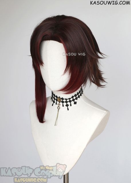 RWBY Red Ruby Rose volume 7 short brown red ombre cosplay wig