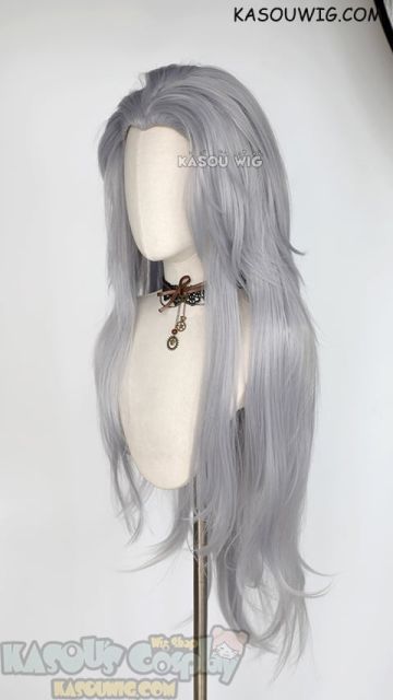 Final Fantasy IX Dissidia FF9 Kuja 100cm long layered slick-back cosplay wig
