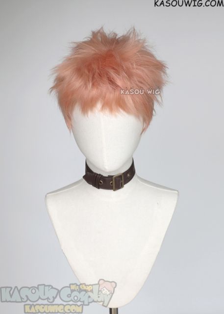 Jujutsu Kaisen Yuji Itadori pink brown split undercut cosplay wig