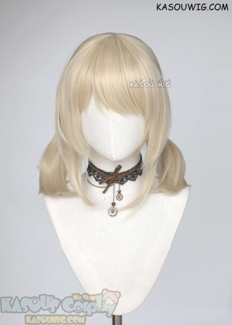 Genshin Impact Klee 40cm creamy blonde pigtails cosplay wig
