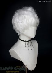 The Arcana Asra Alnazar short white curly cosplay wig
