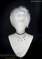 The Arcana Asra Alnazar short white curly cosplay wig