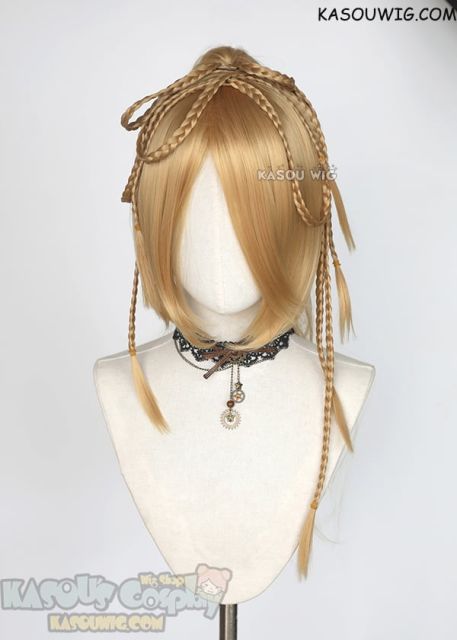 Final Fantasy X FF10 Rikku blonde ponytail cosplay wig