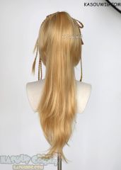 FFX FF10 Rikku blonde ponytail cosplay wig