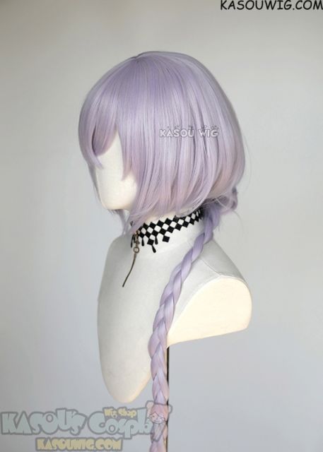 Genshin Impact Qiqi 120cm long braid silver purple wig