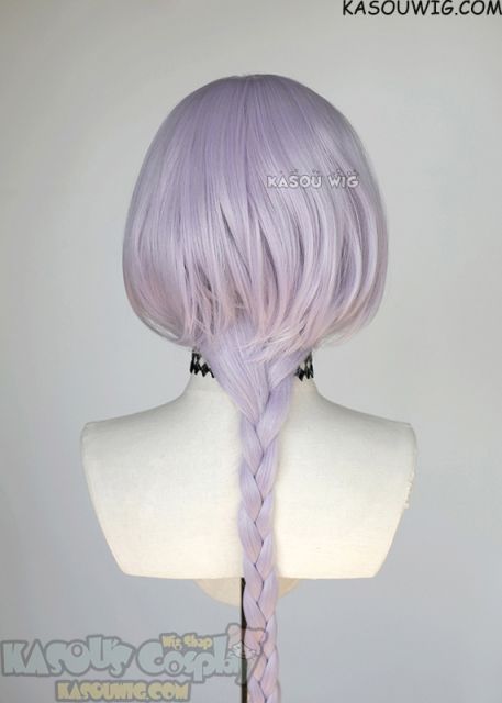 Genshin Impact Qiqi 120cm long braid silver purple wig