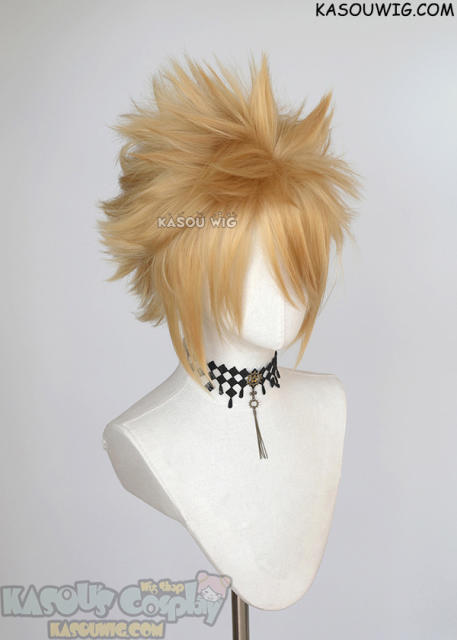 S-5 KA012 31cm / 12.2" short golden blonde spiky layered cosplay wig