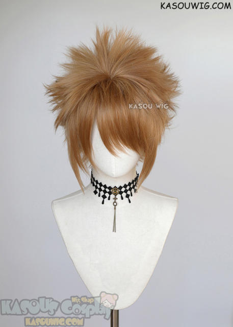 S-5 KA023 31cm / 12.2" short caramel spiky layered cosplay wig