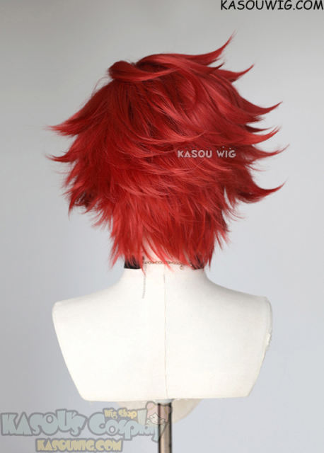 SK8 the Infinity Reki Kyan red side-parted spiky wig