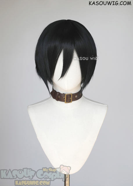 Attack on Titan S4 Mikasa Ackerman short black wig