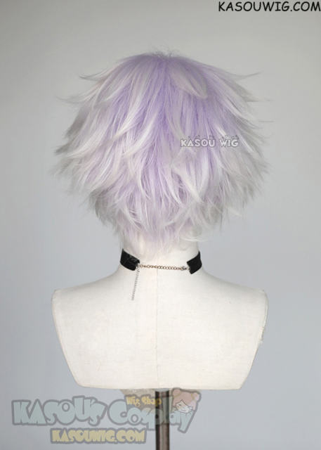 Jujutsu Kaisen Gojo Satoru short light violet silver ombre cosplay wig