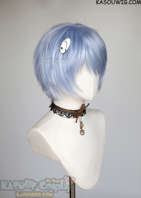 Neon Genesis Evangelion EVA Rei Ayanami short thick blue cosplay wig