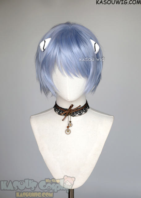 Neon Genesis Evangelion EVA Rei Ayanami short thick blue cosplay wig