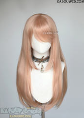 Blast of Tempest / Zetsuen no Tempest Kusaribe Hakaze L-2 / SP20 peach pink 75cm long straight wig . Hiperlon fiber