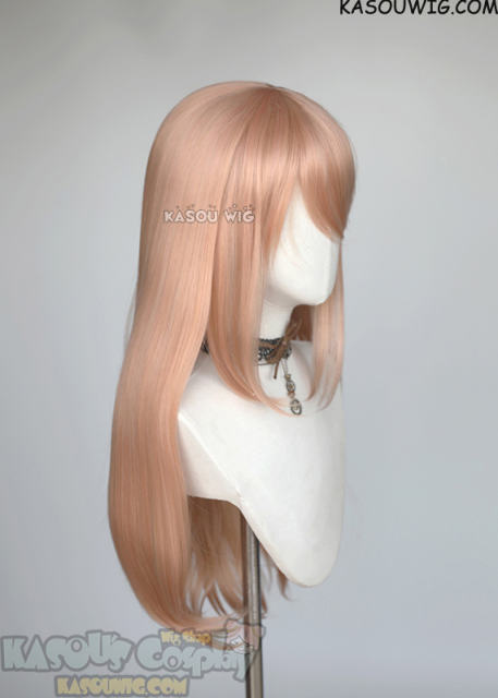 Blast of Tempest / Zetsuen no Tempest Kusaribe Hakaze  L-2 / SP20 peach pink 75cm long straight wig . Hiperlon fiber