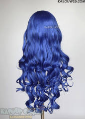 L-1 / KA050 royal blue 75cm long curly wig . Hiperlon fiber