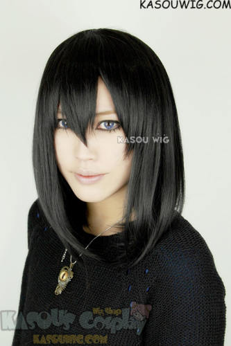 M-1/ KA032 Howl's Moving Castle Howl jet black 40 cm long bob cosplay wig