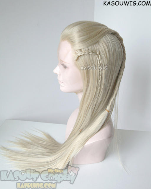 Lace Front >> Lord of the Rings/ The Hobbit Elf Legolas Greenleaf 80cm long straight mixed blonde wig