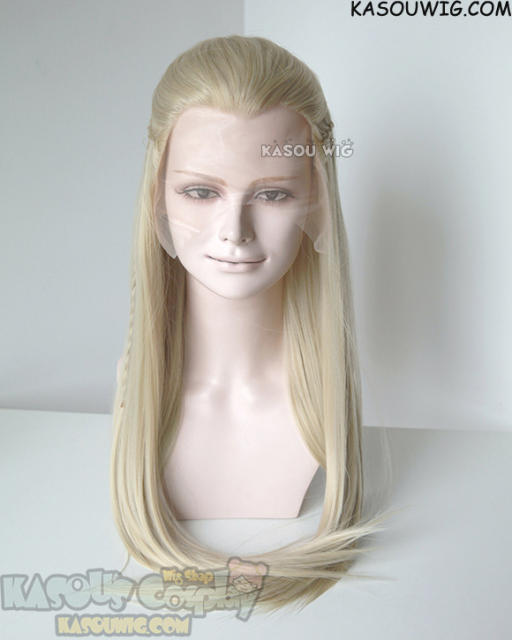 Lace Front >> Lord of the Rings/ The Hobbit Elf Legolas Greenleaf 80cm long straight mixed blonde wig