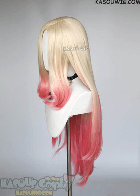 League of Legends Ahri The Baddest More versions blonde pink ombre cosplay wig