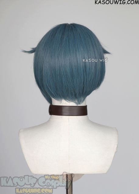Genshin Impact Xingqiu grayish blue bob wig