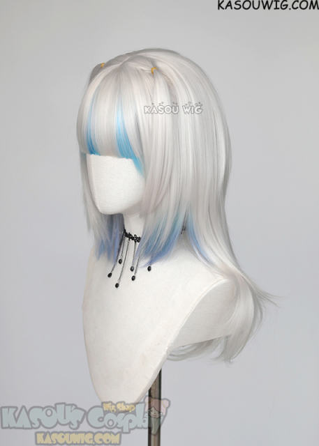 Hololive Gawr Gura 55cm long wig with highlight streaks