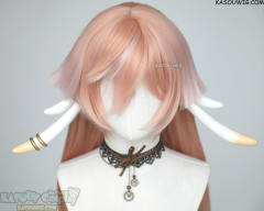 Genshin Impact Yanfei 80cm long straight wig, pink ombre