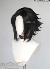 Shaman King Yoh Asakura thick middle parted deep brown wig