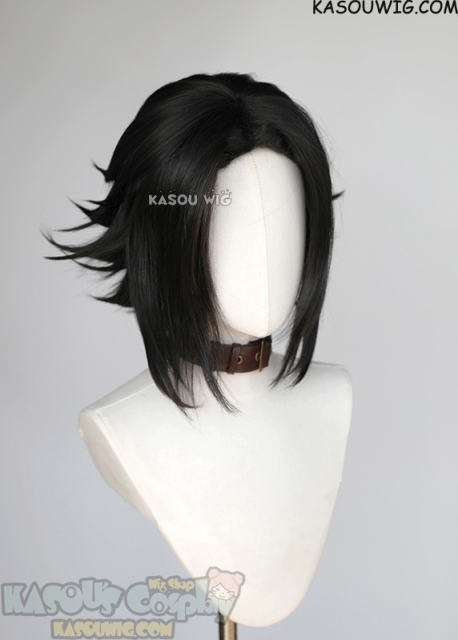 Shaman King Yoh Asakura thick middle parted deep brown wig