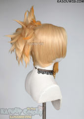 Genshin Impact Yoimiya blonde ponytail wig (dyed orange)