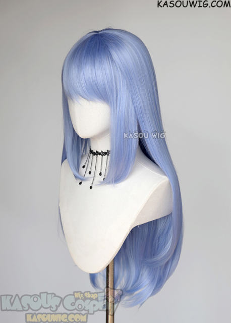 L-2 / KA055 cornflower blue 75cm long straight wig